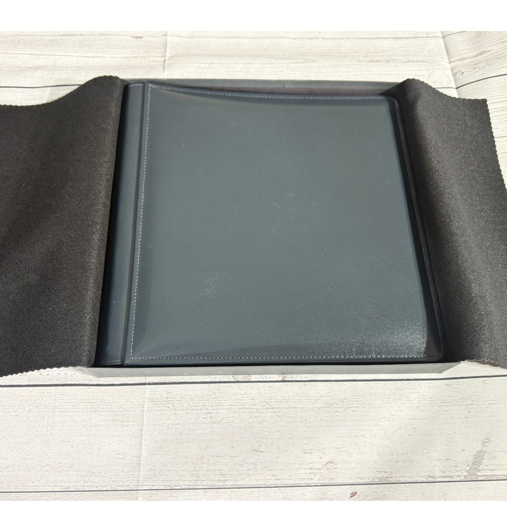 Raika RY 105-F Navy Leather Full Page Photo Album Handcrafted Made in USA 12x12